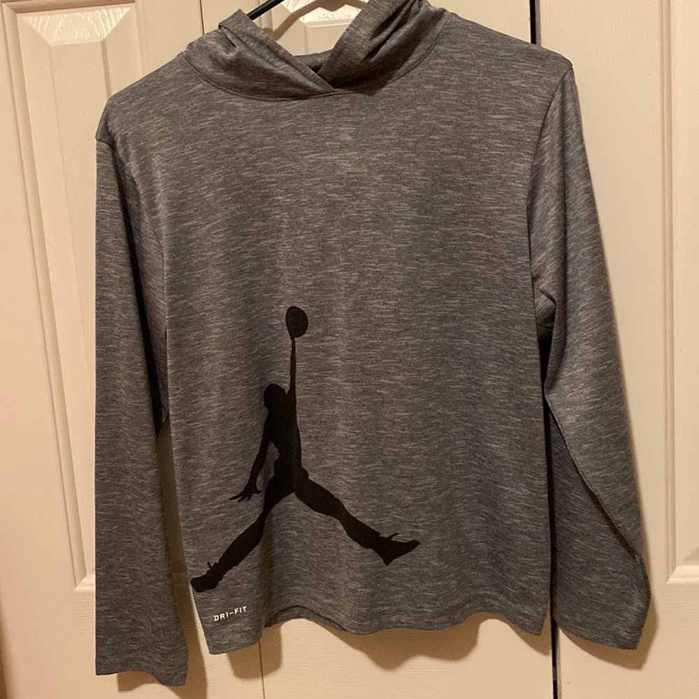 Michael Jordan Boy’s Shirt Grey Hooded Size L